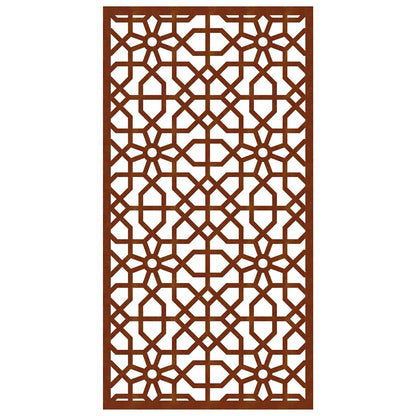 Patio Wall Decoration 41.3"x21.7" Corten Steel Moorish Design