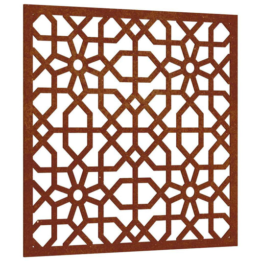 Garden Wall Decoration 55x55 cm Corten Steel Moorish Design