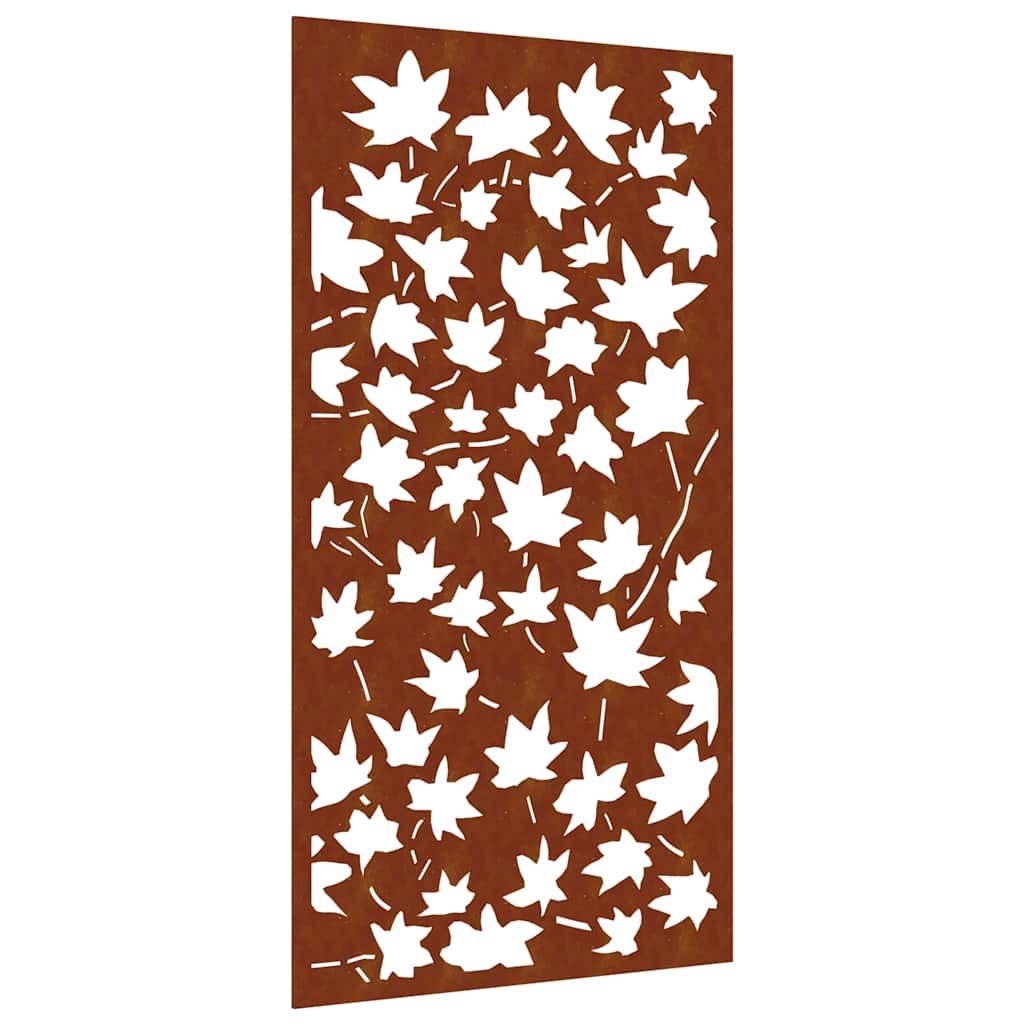Patio Wall Decoration 41.3"x21.7" Corten Steel Maple Leaf Design