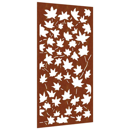 Patio Wall Decoration 41.3"x21.7" Corten Steel Maple Leaf Design