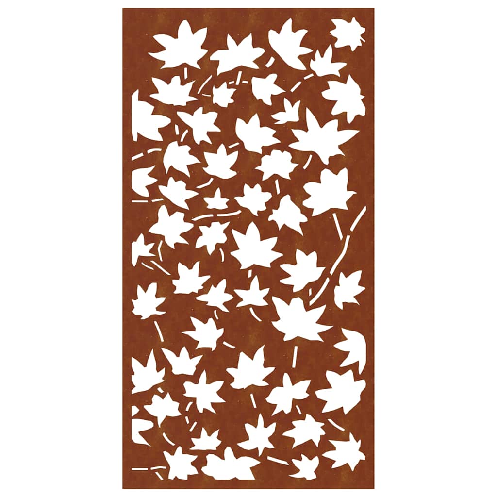 Patio Wall Decoration 41.3"x21.7" Corten Steel Maple Leaf Design