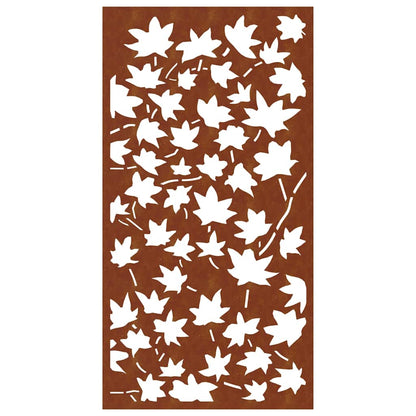 Patio Wall Decoration 41.3"x21.7" Corten Steel Maple Leaf Design