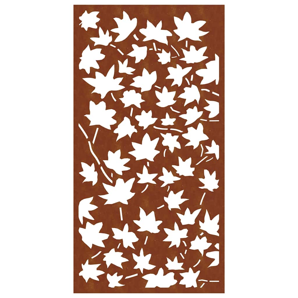 Patio Wall Decoration 41.3"x21.7" Corten Steel Maple Leaf Design