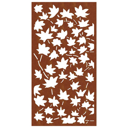 Patio Wall Decoration 41.3"x21.7" Corten Steel Maple Leaf Design