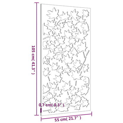 Patio Wall Decoration 41.3"x21.7" Corten Steel Maple Leaf Design