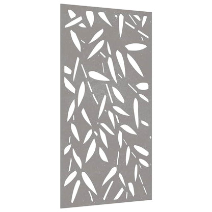 Garden Wall Decoration 105x55 cm Corten Steel Bamboo Leaf Design