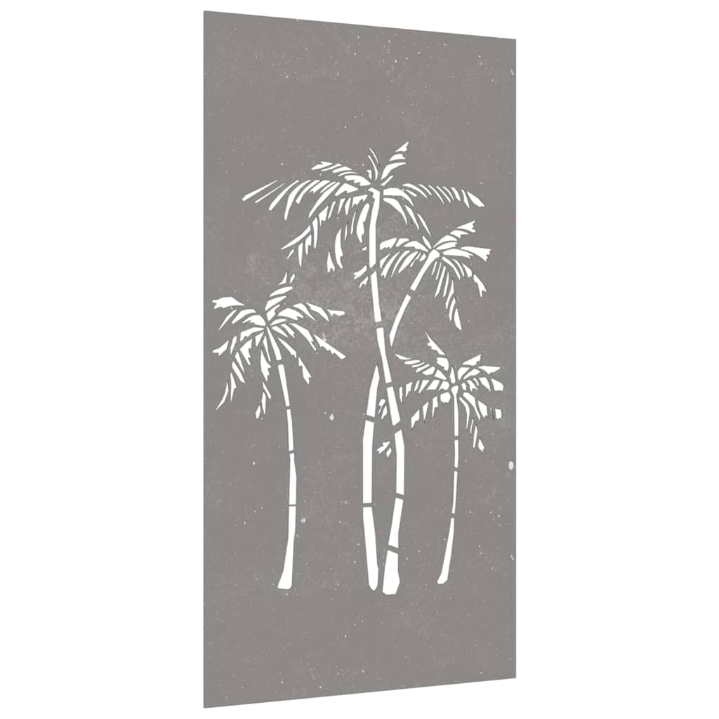 Patio Wall Decoration 41.3"x21.7" Corten Steel Palm Tree Design