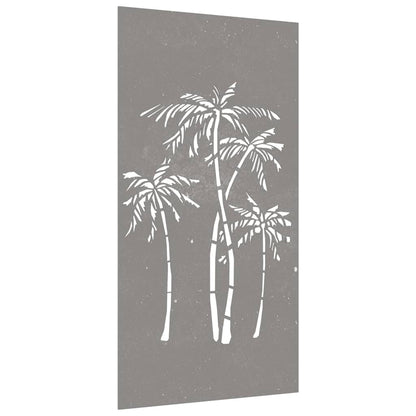 Patio Wall Decoration 41.3"x21.7" Corten Steel Palm Tree Design