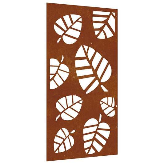 Garden Wall Decoration 105x55 cm Corten Steel Leaf Design
