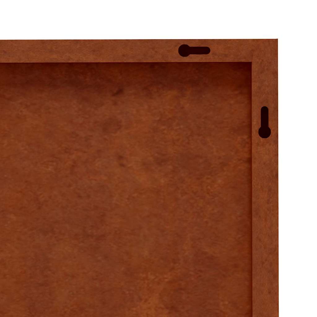 Garden Wall Decorations 2pcs 105x55cm Corten Steel Flower Design