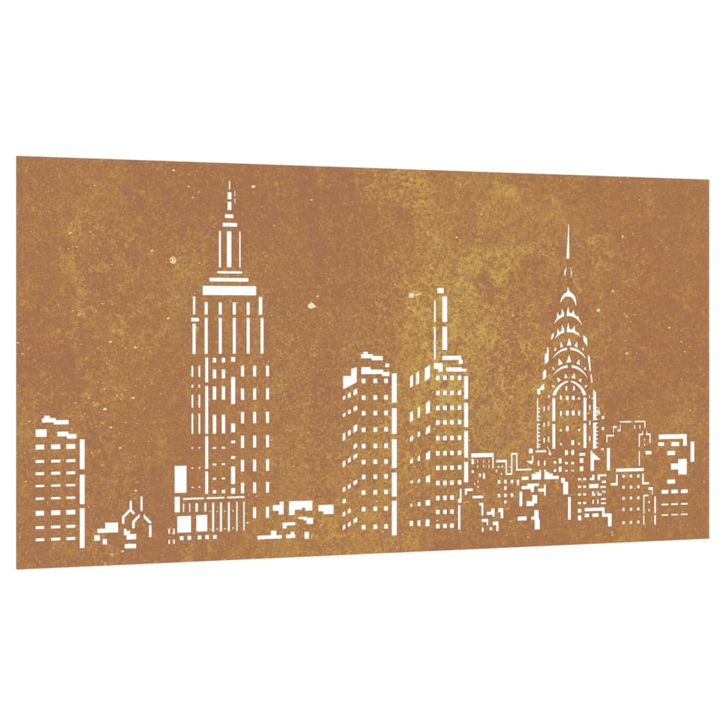 Garden Wall Decoration Starts off silver, rusts over time