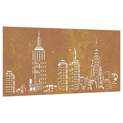 Garden Wall Decoration Starts off silver, rusts over time