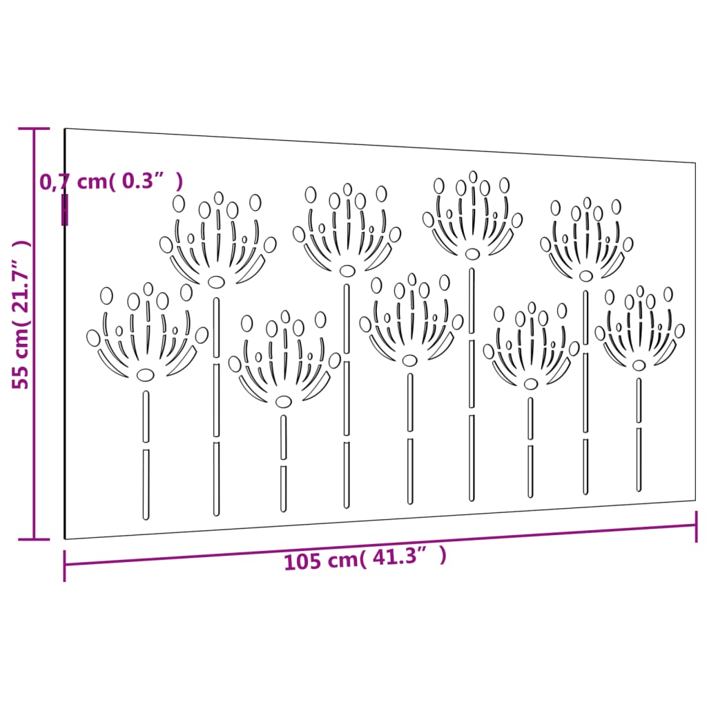 Garden Wall Decoration Rusty Corten Steel 41.3 x 21.7 in