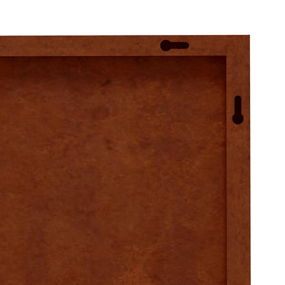 Patio Wall Decorations 3 pcs 41.3"x21.7" Corten Steel Sun Design