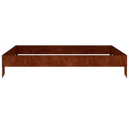 Garden Raised Bed 39.4"x39.4"x7.3" Corten Steel