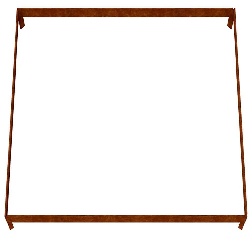 Garden Raised Bed 39.4"x39.4"x7.3" Corten Steel