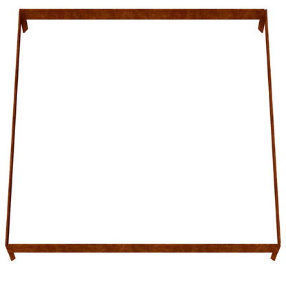 Garden Raised Bed 39.4"x39.4"x7.3" Corten Steel