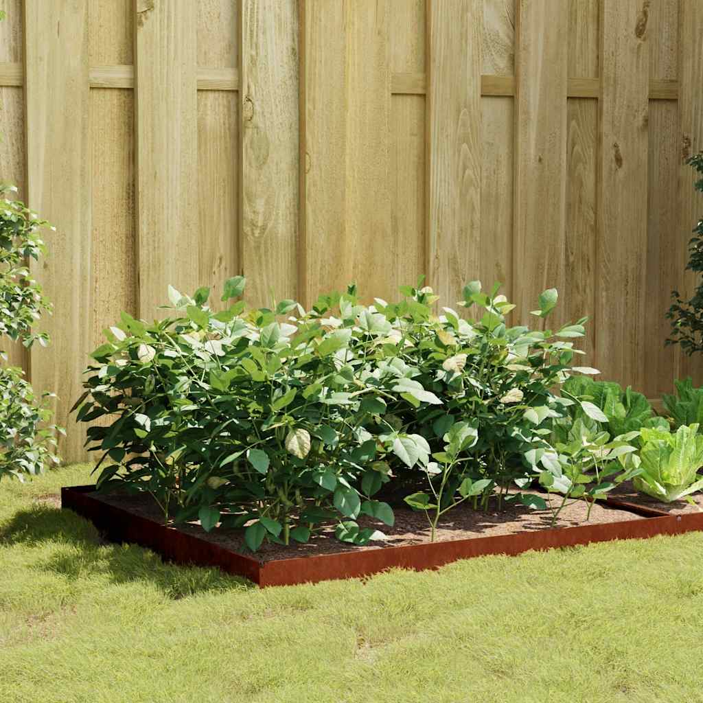 Garden Raised Bed 39.4"x39.4"x7.3" Corten Steel