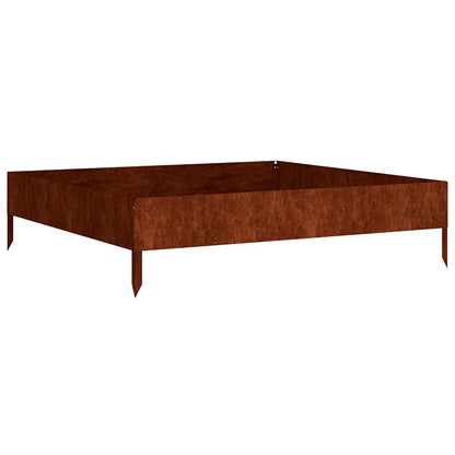 Garden Raised Bed 39.4"x39.4"x10.2" Corten Steel