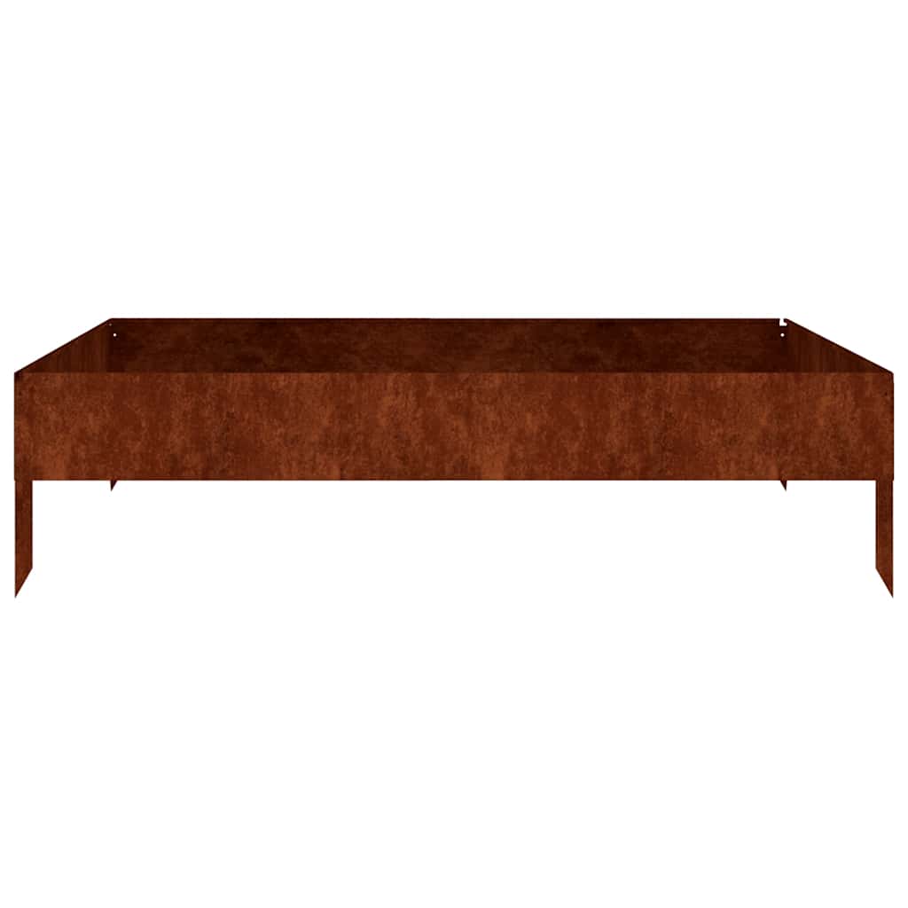 Garden Raised Bed 39.4"x39.4"x10.2" Corten Steel