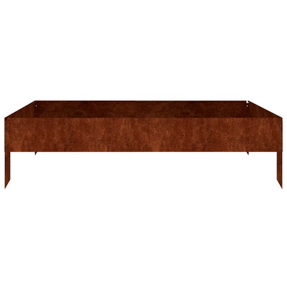 Garden Raised Bed 39.4"x39.4"x10.2" Corten Steel