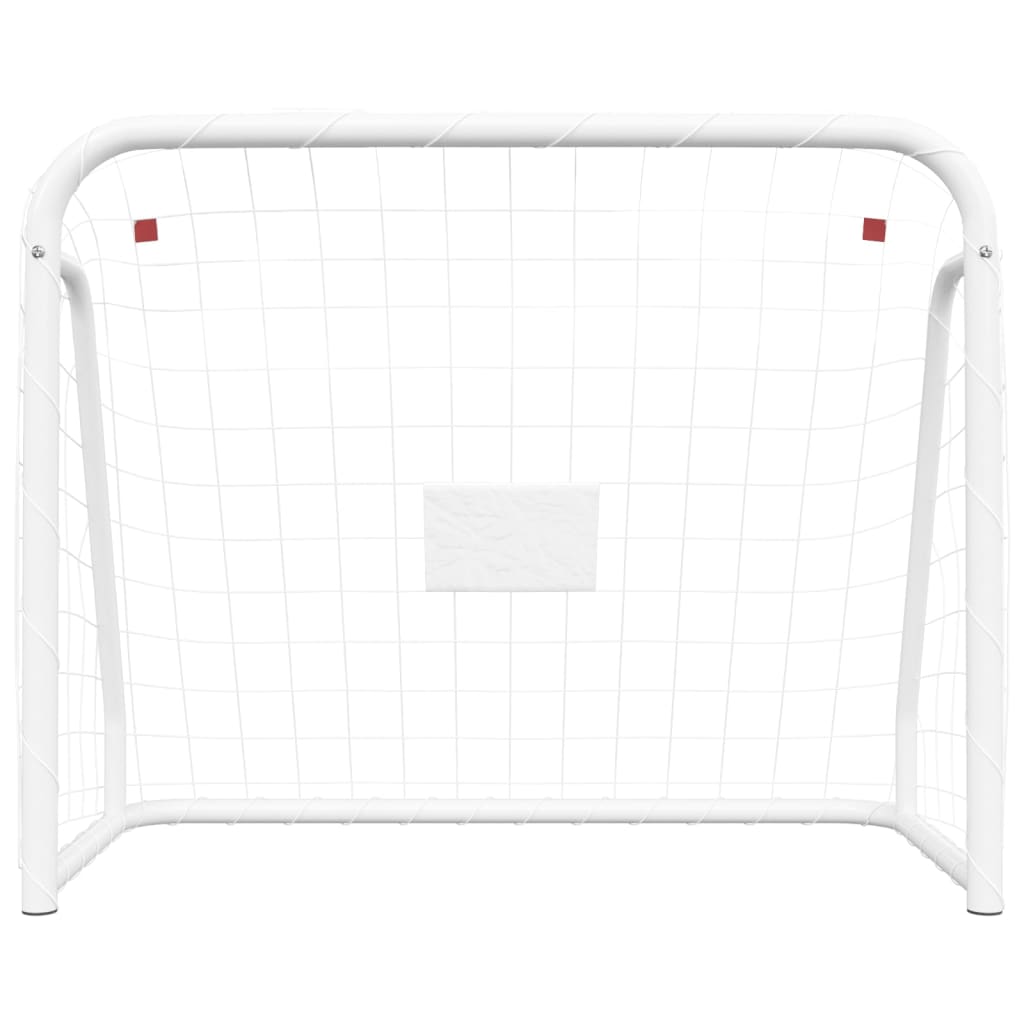 Football Goal with Net White 214x75x152 cm Steel&Polyester