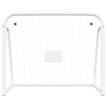 Football Goal with Net White 214x75x152 cm Steel&Polyester