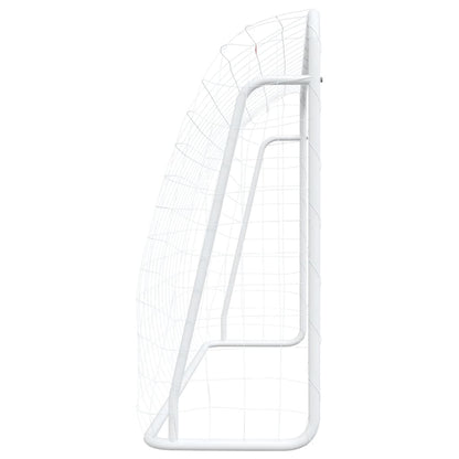 Football Goal with Net White 214x75x152 cm Steel&Polyester