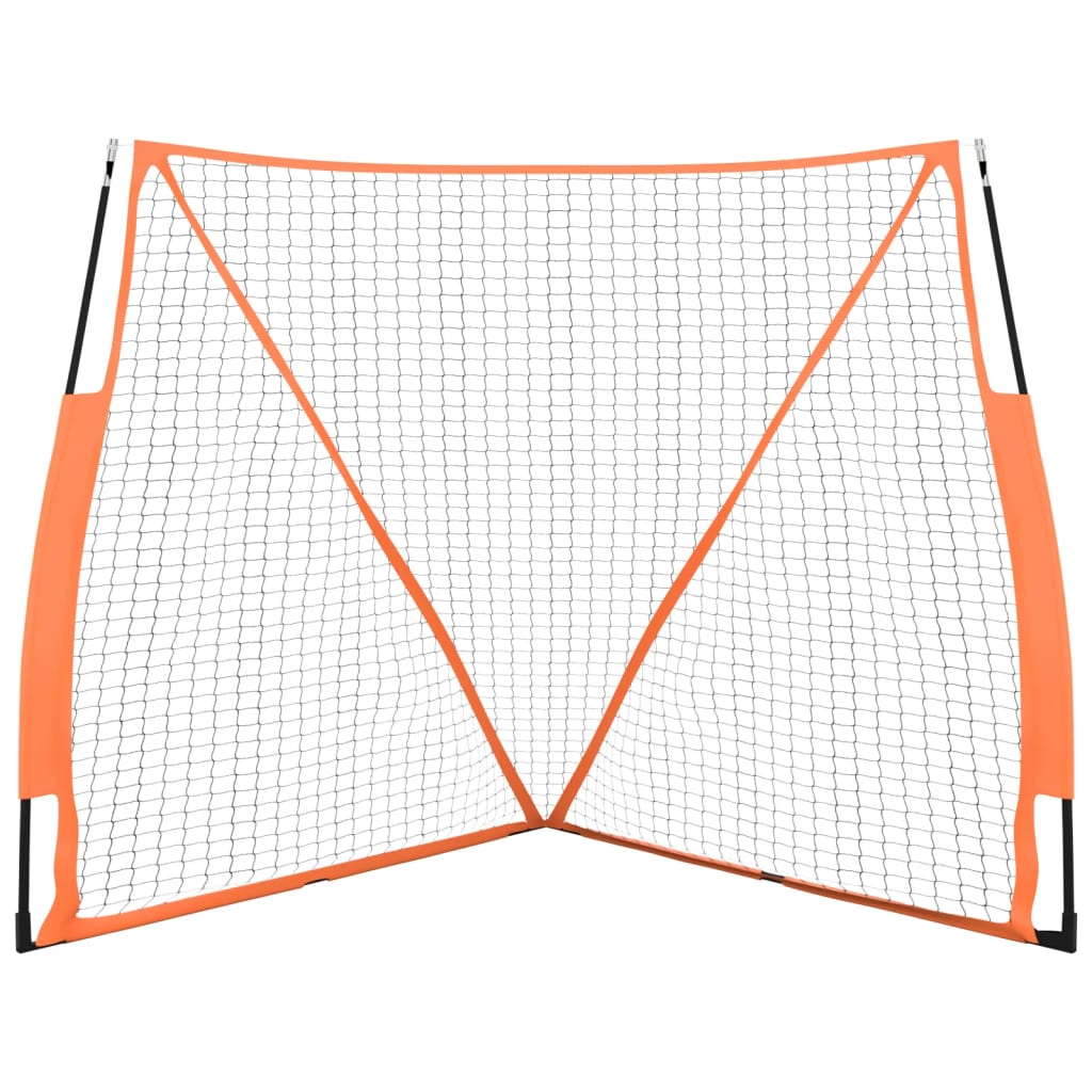 Portable Baseball Net Orange&Black 183x182x183cm Steel&Polyester