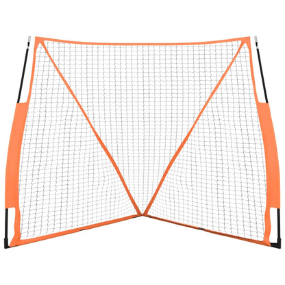 Portable Baseball Net Orange&Black 183x182x183cm Steel&Polyester