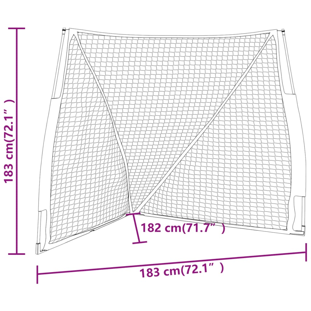 Portable Baseball Net Orange&Black 183x182x183cm Steel&Polyester