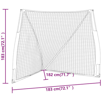 Portable Baseball Net Orange&Black 183x182x183cm Steel&Polyester