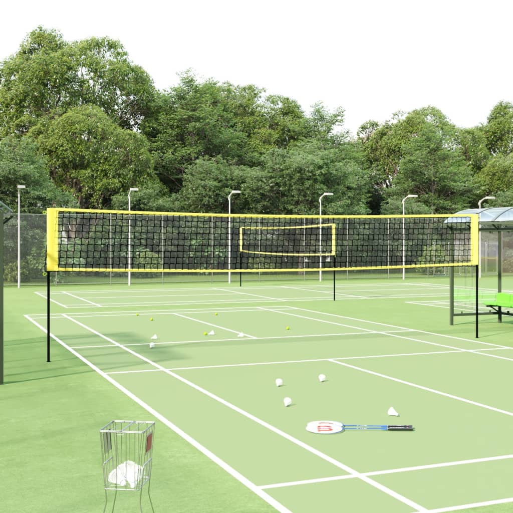 Badminton Net Yellow and Black 600x155 cm PE Fabric