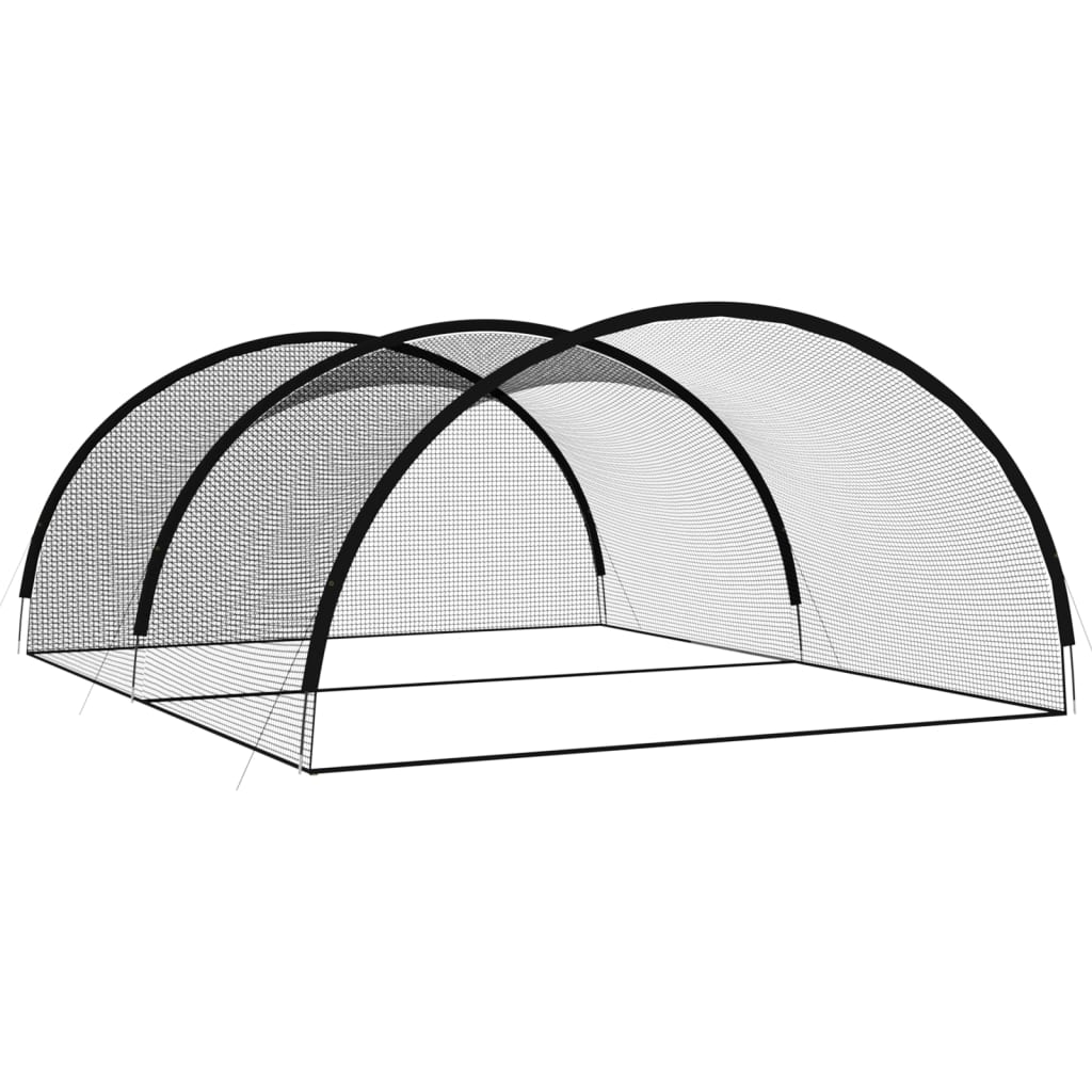 Baseball Batting Cage Net Black 600x400x250 cm Polyester