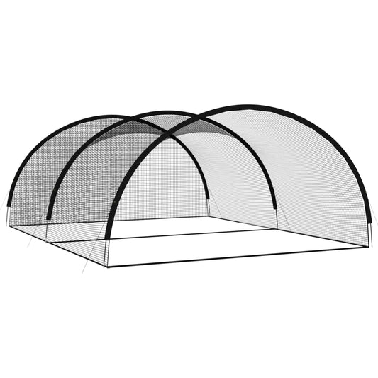 Baseball Batting Cage Net Black 600x400x250 cm Polyester