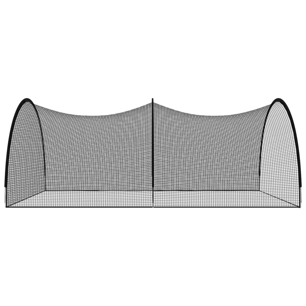 Baseball Batting Cage Net Black 600x400x250 cm Polyester
