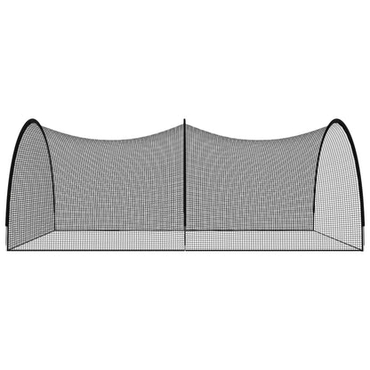 Baseball Batting Cage Net Black 600x400x250 cm Polyester