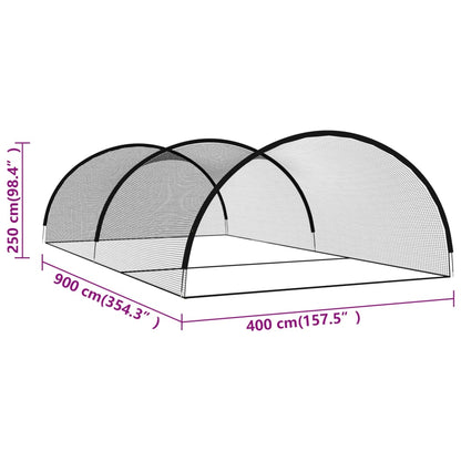 Baseball Batting Cage Net Black 900x400x250 cm Polyester
