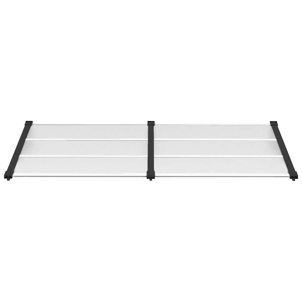 Door Canopy Black and Transparent 78.3"x35.4" Polycarbonate