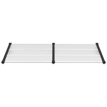 Door Canopy Black and Transparent 78.3"x35.4" Polycarbonate