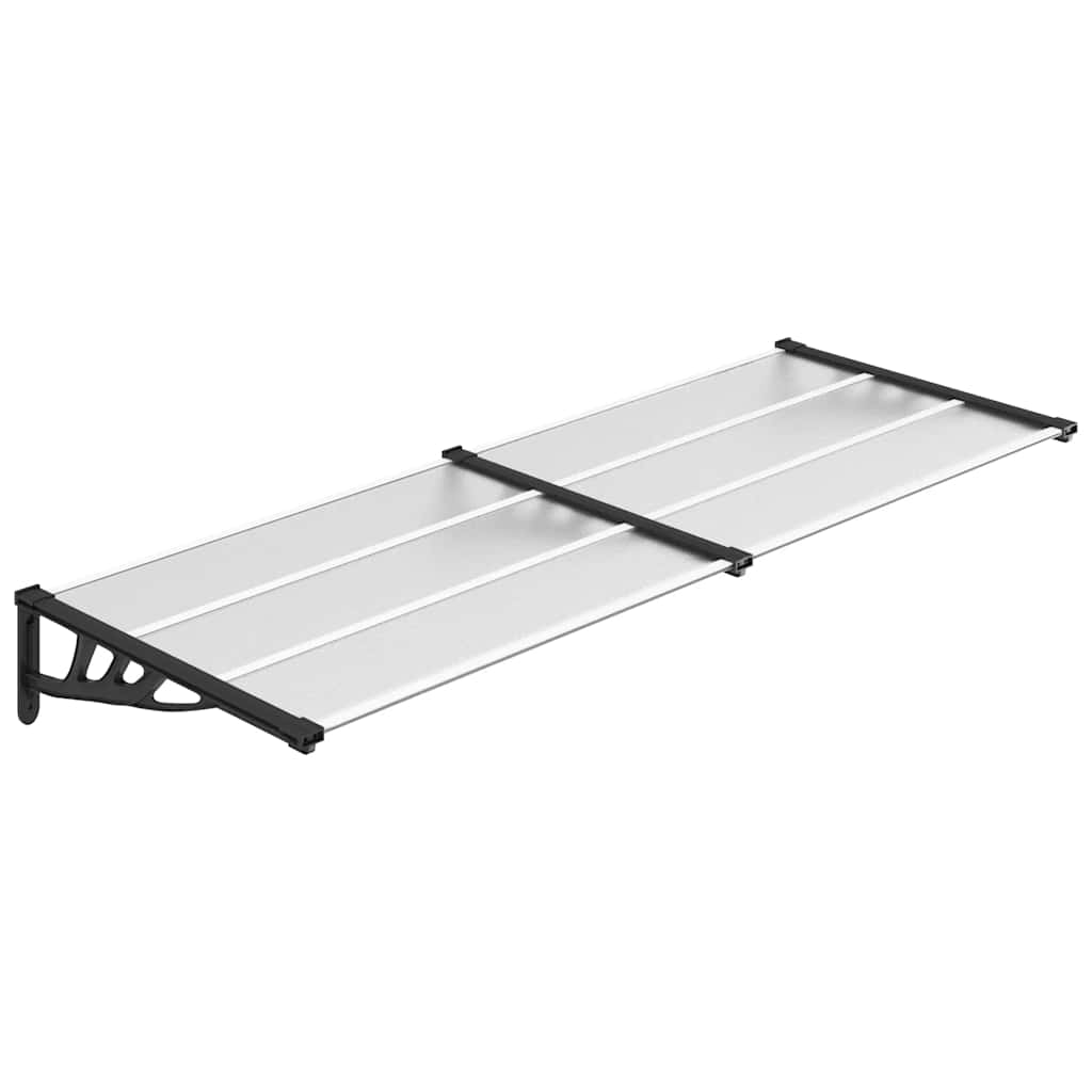 Door Canopy Black and transparent Polycarbonate, ABS, Aluminum