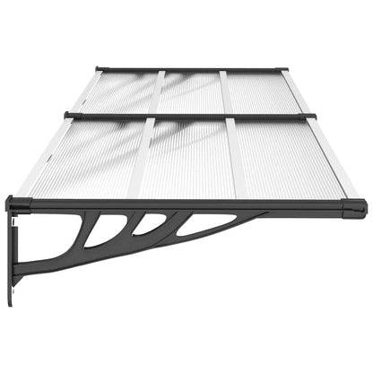 Door Canopy Black and transparent Polycarbonate, ABS, Aluminum