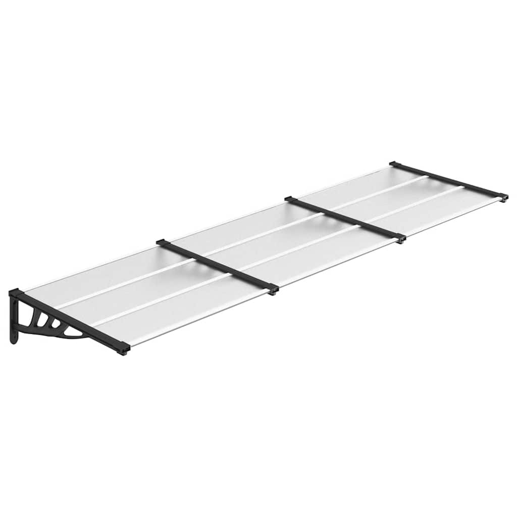 vidaXL Door Canopy Black Polycarbonate Large Durable Door Canopy