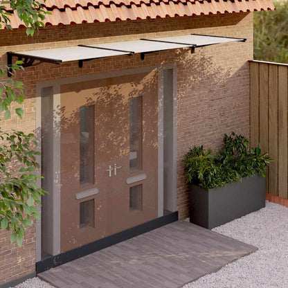 vidaXL Door Canopy Black Polycarbonate Large Durable Door Canopy