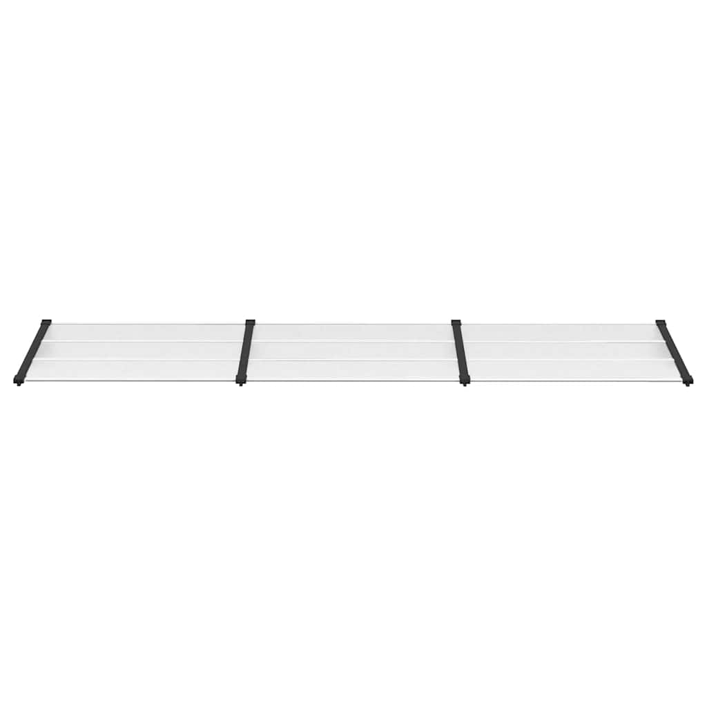 Door Canopy Black and Transparent Polycarbonate, ABS, Aluminum