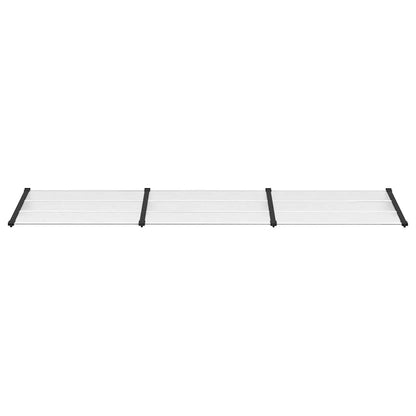 Door Canopy Black and Transparent Polycarbonate, ABS, Aluminum