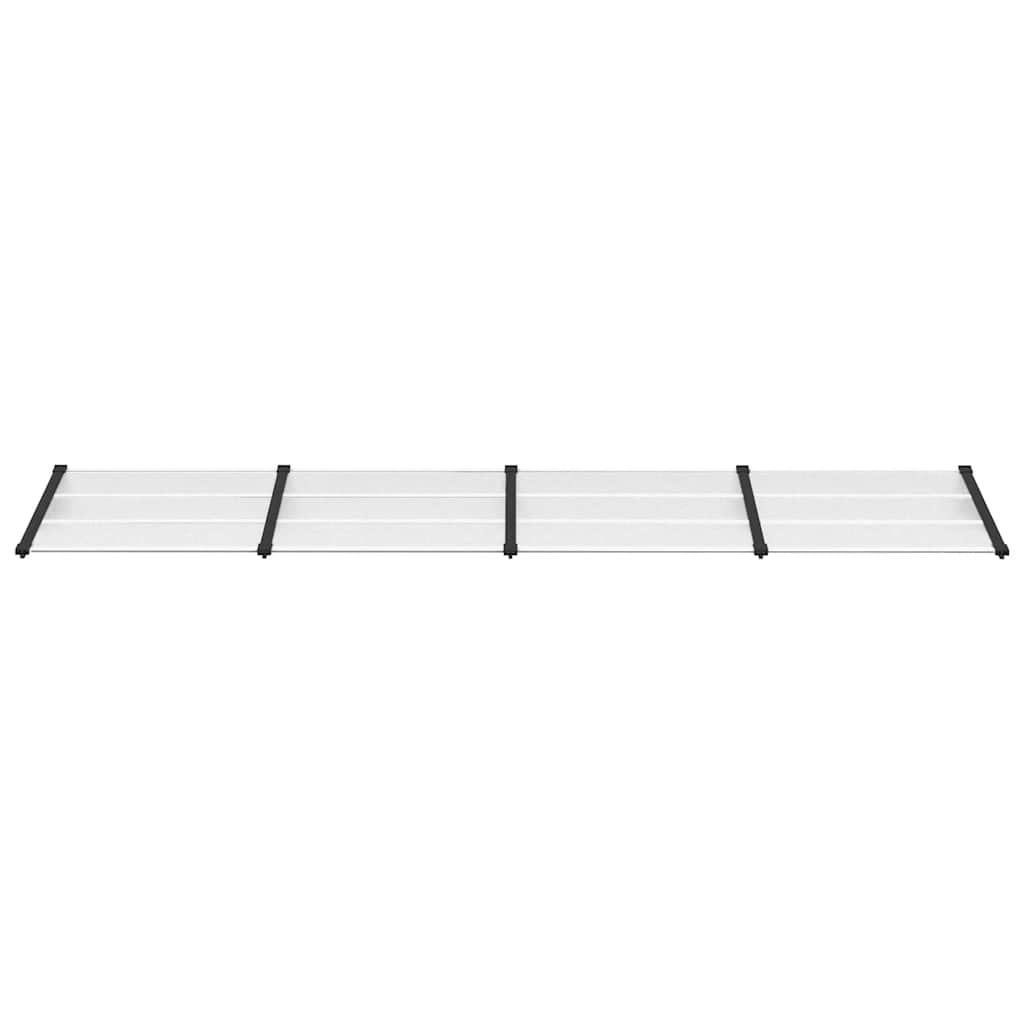 vidaXL Door Canopy Black and transparent Polycarbonate, ABS, Aluminum