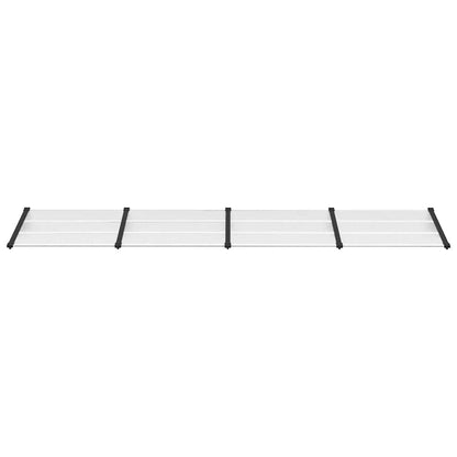 vidaXL Door Canopy Black and transparent Polycarbonate, ABS, Aluminum