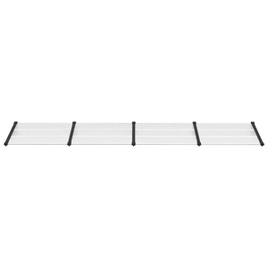 Door Canopy Black and Transparent 396x90 cm Polycarbonate