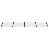 Door Canopy Black and Transparent 396x90 cm Polycarbonate